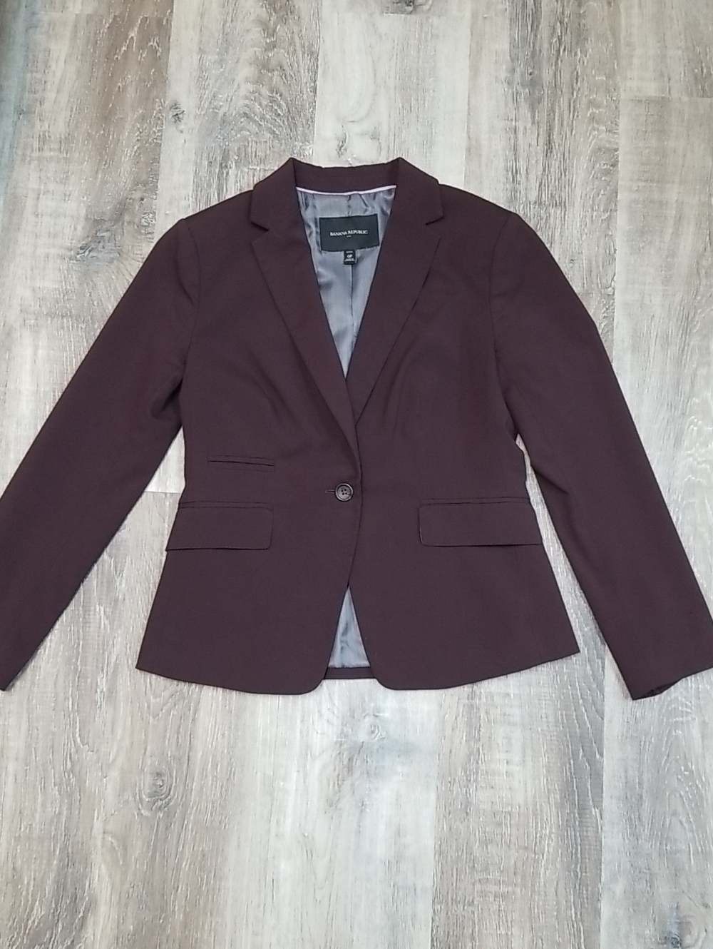 Banana Republic Women's Dark Plum Single-Button Blazer